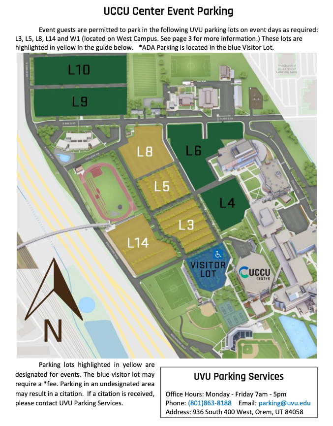 UVU parking map