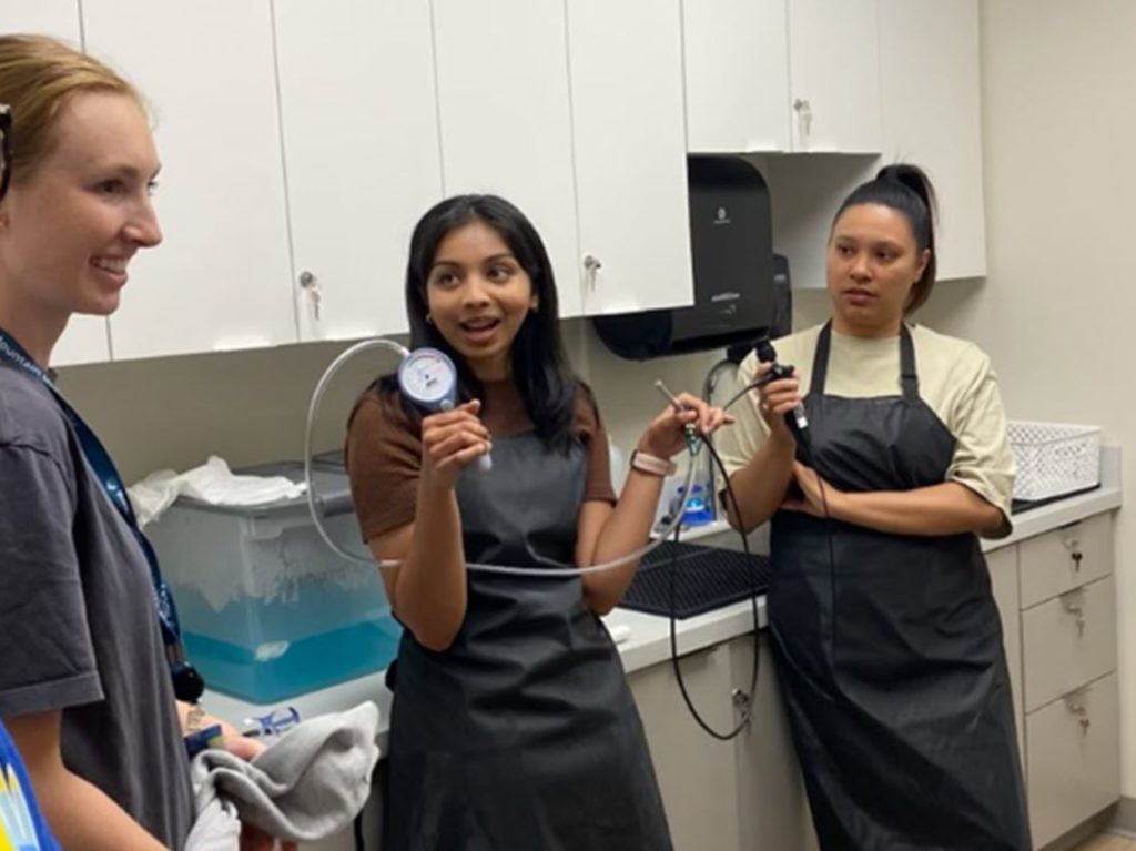 students in lab