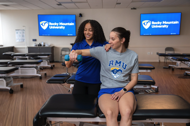 woman recieves physical theray services