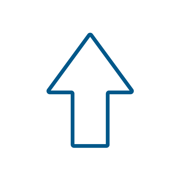 Blue upward pointing arrow icon