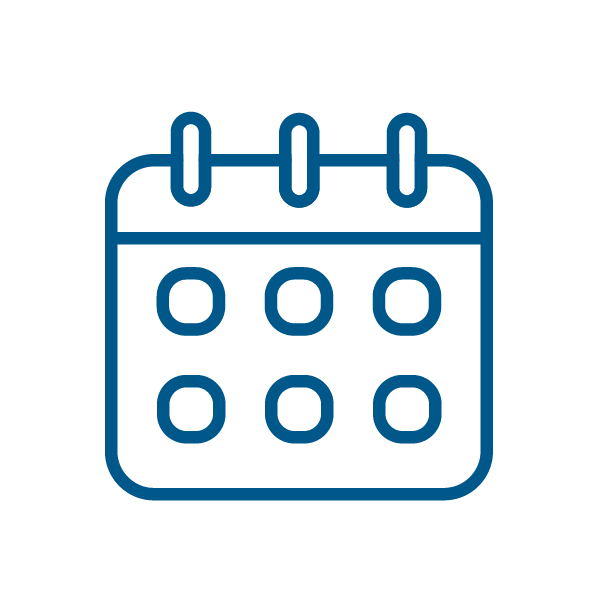 Simple calendar icon with grid