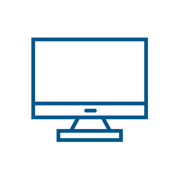 Outline of a computer monitor