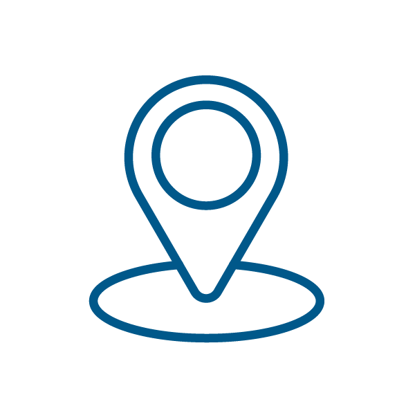 Location pin icon in blue
