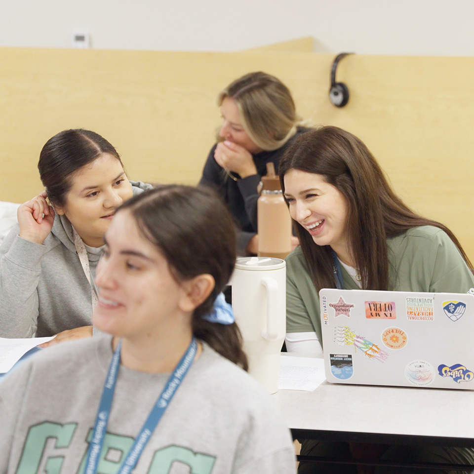 Students in an Occupational Therapy classroom.